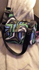 NWT DVF Diane Von Furstenberg Target Disco Zebra Green Utility Crossbody Bag