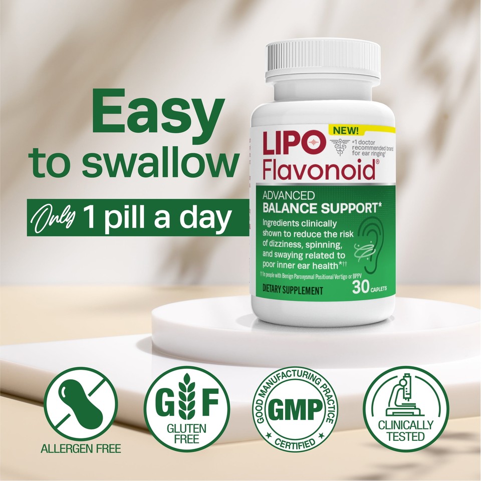 Lipo-Flavonoid Advanced Balance Support for Vertigo Symptoms, 30 ...