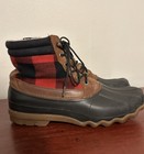 Sperry Buffalo Plaid Waterproof Duck Boots Mens Size 13 Rare — photo 3