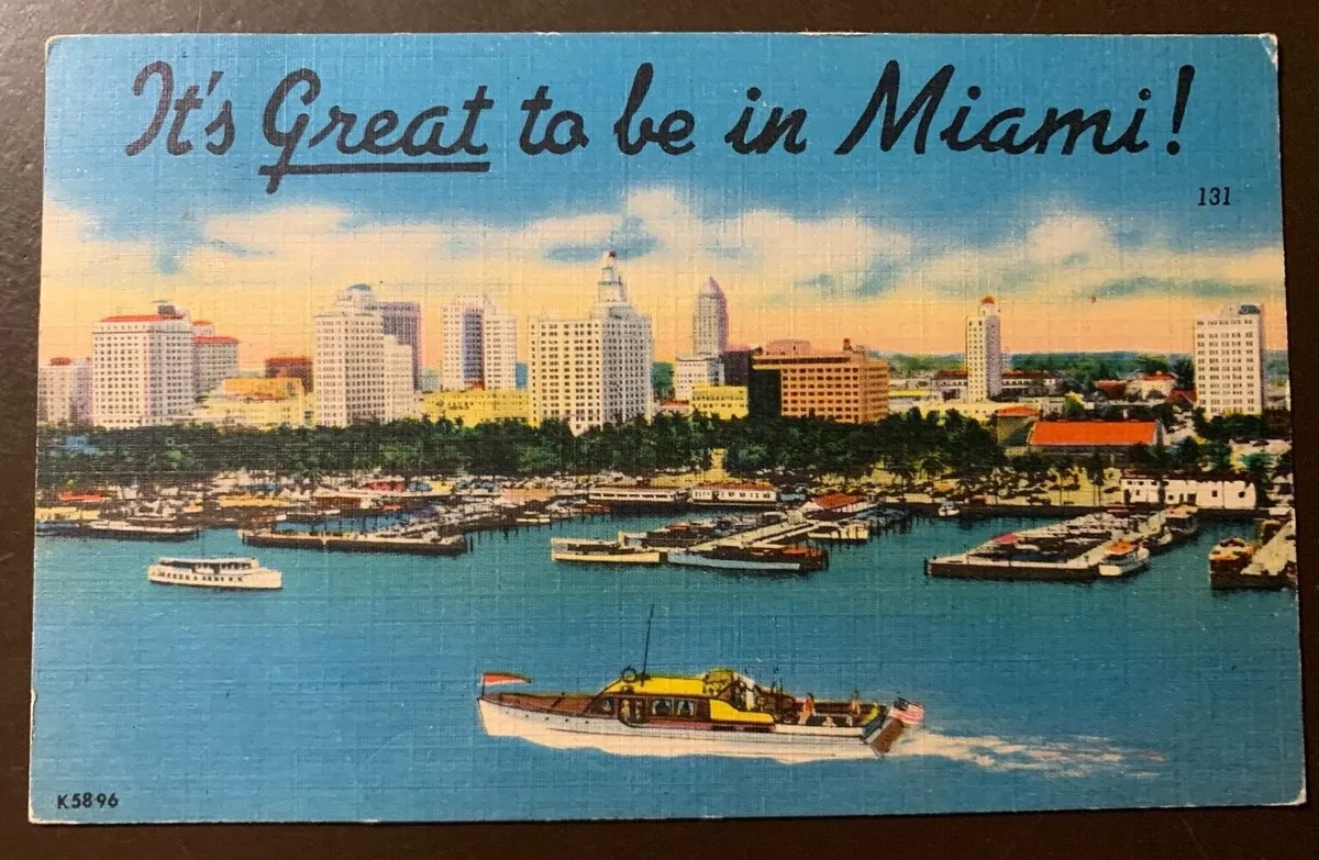 It's Great to be in Miami - Miami, FL. vintage postcard