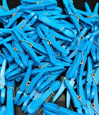 PolyGrip (Pack of 100) Clothespins USA Made Anti Twist BLUE