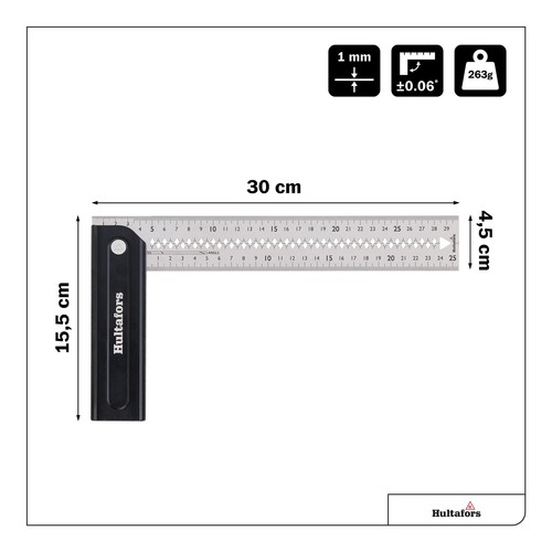 Adjustable mitre angle made of aluminium from Hultafors I 300mm x 45mm I Fold... - Picture 2 of 9