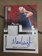 Marc Leishman 2024-25 LIV Golf Impeccable RPA Rookie Patch RC Auto Red /25