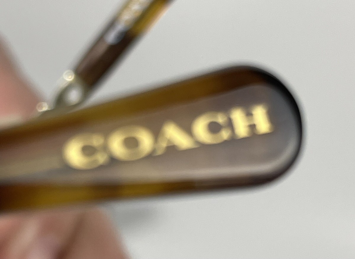 Coach Eyeglasses Frame Gold Logo C Arms Temples Thin Unisex  display picture 1