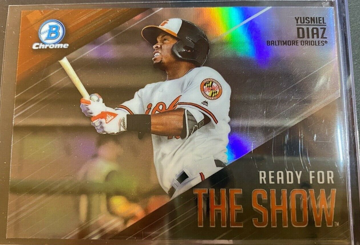 PWE 2019 Bowman Chrome Yusinel Diaz #rfts-13 Refractor Baltimore