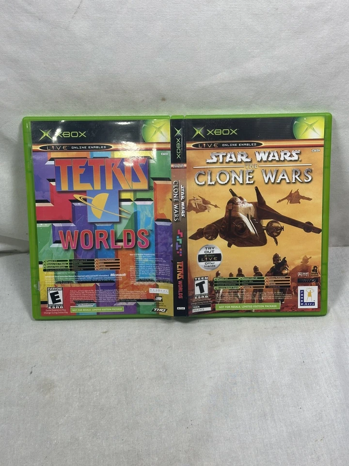 Star Wars: The Clone Wars/Tetris Worlds (Microsoft Xbox, 2001) Complete & Tested - Image 2 of 4