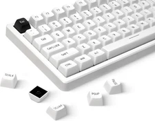 White Keycaps XVX Double Shot PBT 137 Keys Custom White and Black Keyboard New