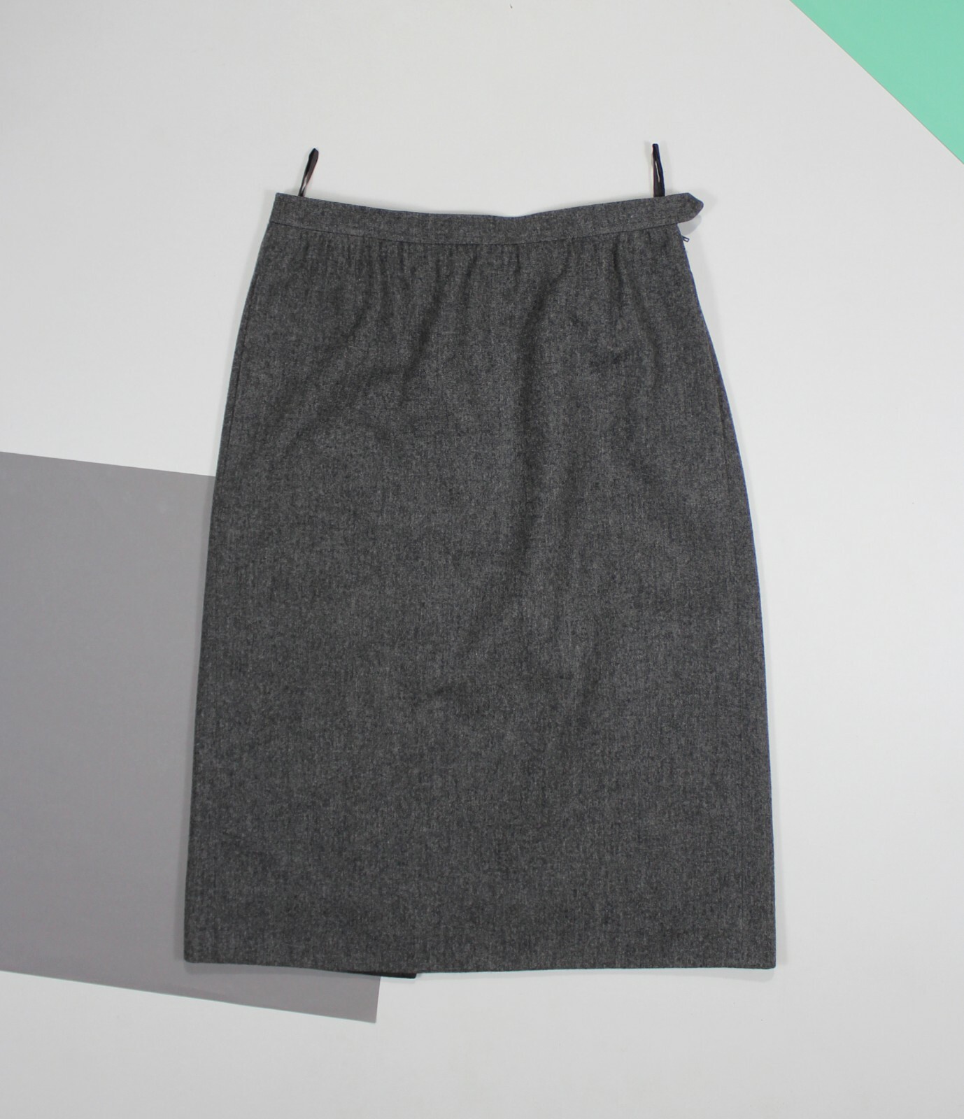 Gonna vintage anni 70 YSL Yves Saint Laurent Rive Gauche lana grigio flanella (taglia 42)