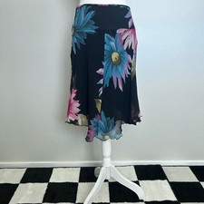Silk midi skirt