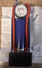 Portable Foot Pump Inflator with Pressure Gauge 100 PSI Bicycle Bike Tire Ball
