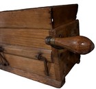 Antique Tobacco shredder grinder primitive hand cranked wooden iron chopper BEST — photo 1