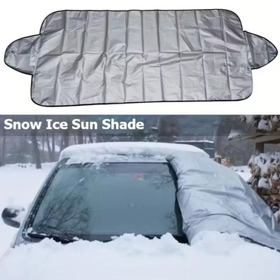 AUTO ABDECKPLANE WINDSCHUTZSCHEIBE UNIVERSAL SCHNEE EIS FROSTSCHUTZ FRONTSCHEIBE