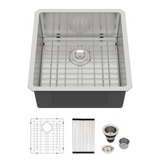 Undermount Bar Sink - Logmey 17 Inch Stainless Steel Kitchen Sink 16 Gauge