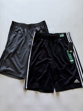 Adidas Shorts Youth XL 18/20 Pack Of 2 Gray Black