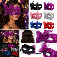 6 PCS Butterfly Masquerade Masks Venetian Carnival Party Costume Masks Assorted