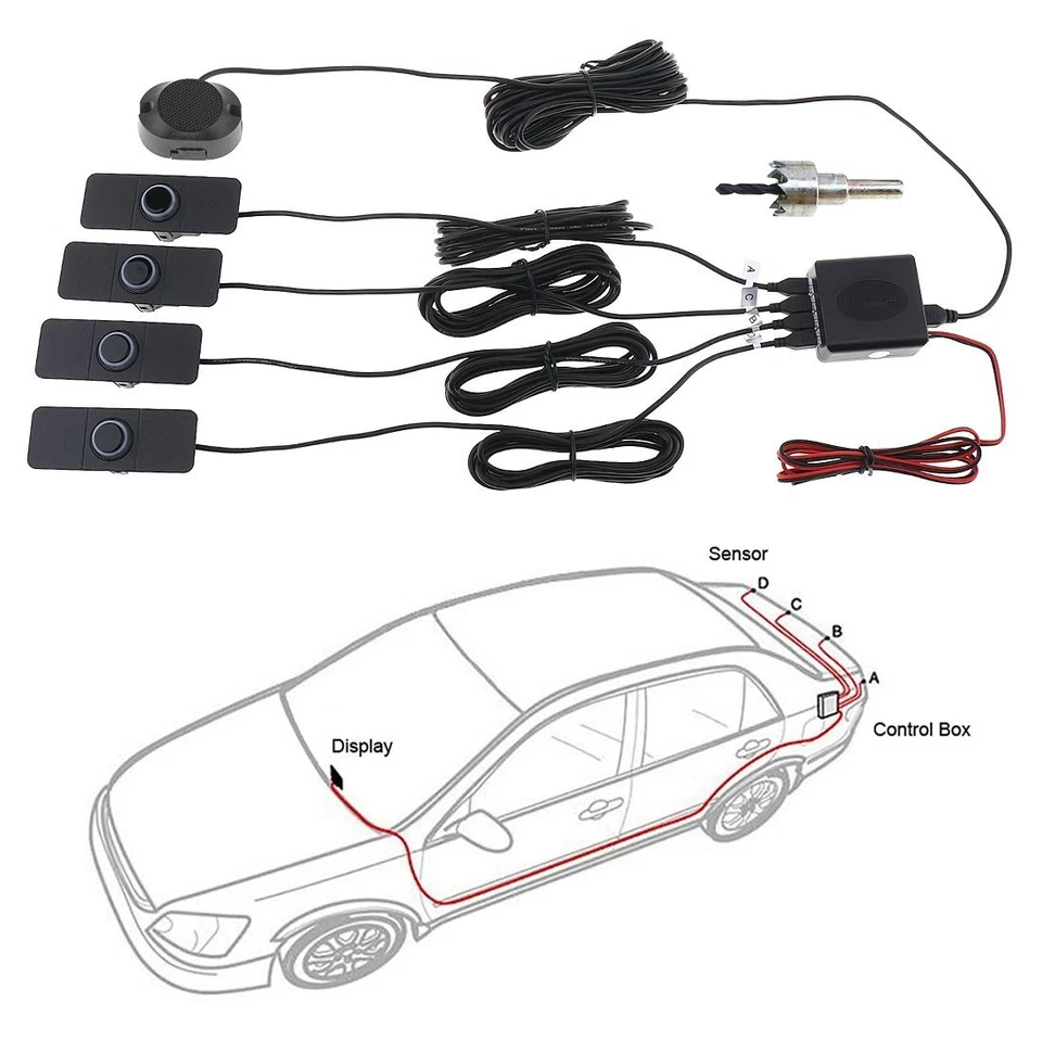 Parking Sensors Car Reverse Backup Radar System Original Flat Sensors with Wings - Image 2 of 4