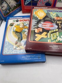 Mattel Intellivision 6 Game Lot: CIB Complete Utopia TRON Vectron Sub Hunt