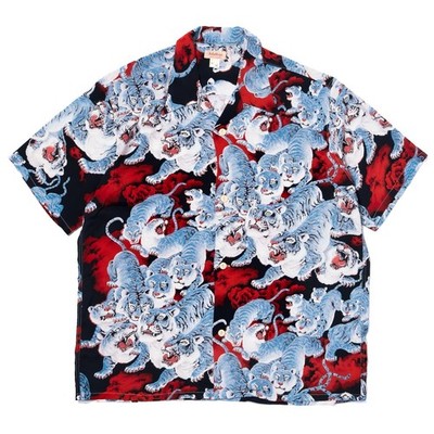 THE REAL McCOY'S JOE McCOY MS25900 Hawaiian Shirt Hyaku-Tora Size XS-XL