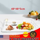 Clear Large Acrylic Serving Tray,Transparent Serving Tray with Handles