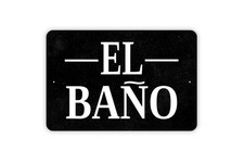 Bathroom Restroom Metal Or Sticker Indoor/Outdoor 2