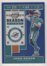 2019 Panini Contenders Optic Season Ticket Blue Prizm 99/99 Josh Rosen #6 0o6v