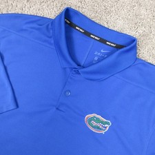 Florida Gators Polo Shirt Mens XL Blue Golf Drifit Performance Stretch NCAA