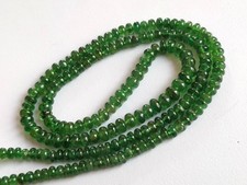 4-6 mm Natural Tsavorite Green Garnet Loose Beads Rondelles 16" strand