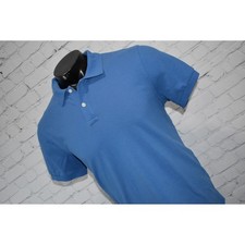 J.Crew Flex Pique Polo Mens Large Blue Short Sleeve Cotton Blend Shirt