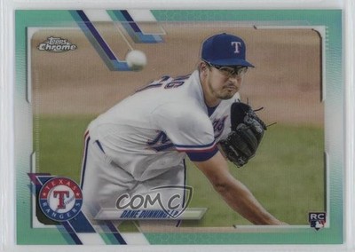 2021 Topps Chrome Aqua Refractor 10/199 Dane Dunning #187 Rookie RC 1ek2