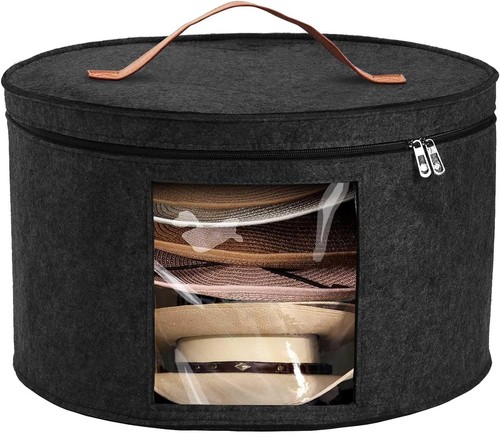 Sombrero Caja de Viaje Sombrero Caja de Almacenamiento Plegable Ahorro de Espacio Sombreros Cajas Organizador Hombres y - Imagen 9 de 9