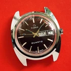 Timex Quartz Black Patina Dial Vintage Day Date Mens 9695106477 For Repair