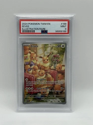 Pokemon Eevee IR 188/167 Twilight Masquerade Scarlet Violet Card Game PSA 9