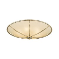 Deckenlampe Deckenleuchte Metall Glas E27 D: 56 Cm Rund Jugendstil