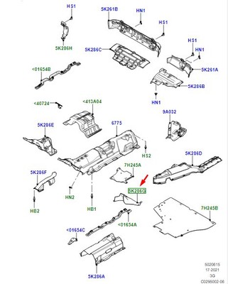 Land Rover Range Rover Evoque L551 Hitzeschild LR135209 NEU ORIGINAL