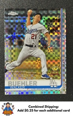 2019 Topps Chrome #90 Walker Buehler X-Fractor Los Angeles Dodgers