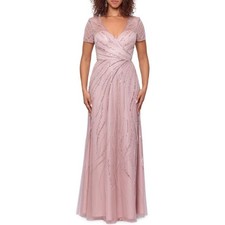 Xscape Beaded Formal Evening Gown Women's 4 Mother Of Bride Wedding Party Dress