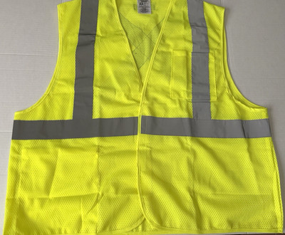 Body Guard Safety Gear Vest Hi-Visibility Fluorescent Green Size 2XL-3XL #HV210X
