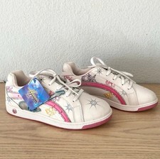 Hannah Montana Pop Star White Pink Low Top Lace-Up Sneakers Logo