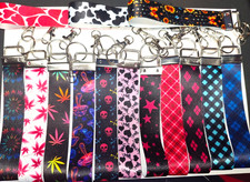 Wristlet Keychains / Key Fobs 5-6" Multiple Designs Custom, New