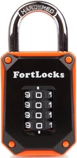 Gym Locker Lock - 4 Digit, Heavy Duty, Hardened Stainless Steel, Weatherproof an