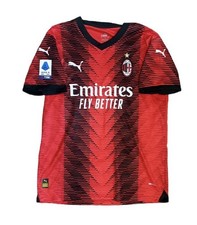 PUMA AC Milan Pulisic #11 Serie A Soccer Jersey Red/Black Officially Licensed