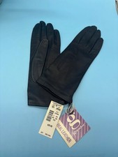 Vintage Grandoe Leather Gloves Womens Black Size XL Original Tags