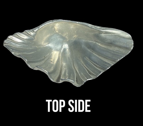 Vintage 1970s Arthur Court Aluminum Clam Shell Bowl Coastal Catch All Dish - Picture 6 of 9