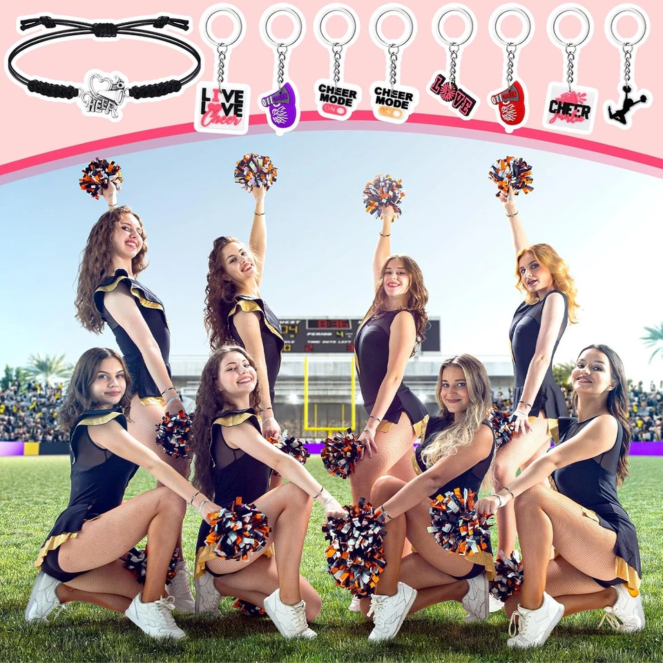 Kit de 48 piezas de regalos para animadoras cosas de animación a granel para equipo, 24 piezas llavero y 24 piezas Foto 4 de 4