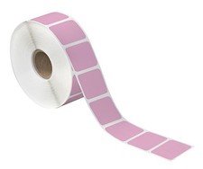 2 1/4 x 2" Pink Desktop Direct Thermal Labels-735 Labels per Roll-12 per Roll
