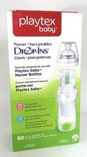 Playtex Baby Drop-Ins Disposable Bottle Liners, 50 Count, Green/White/Red