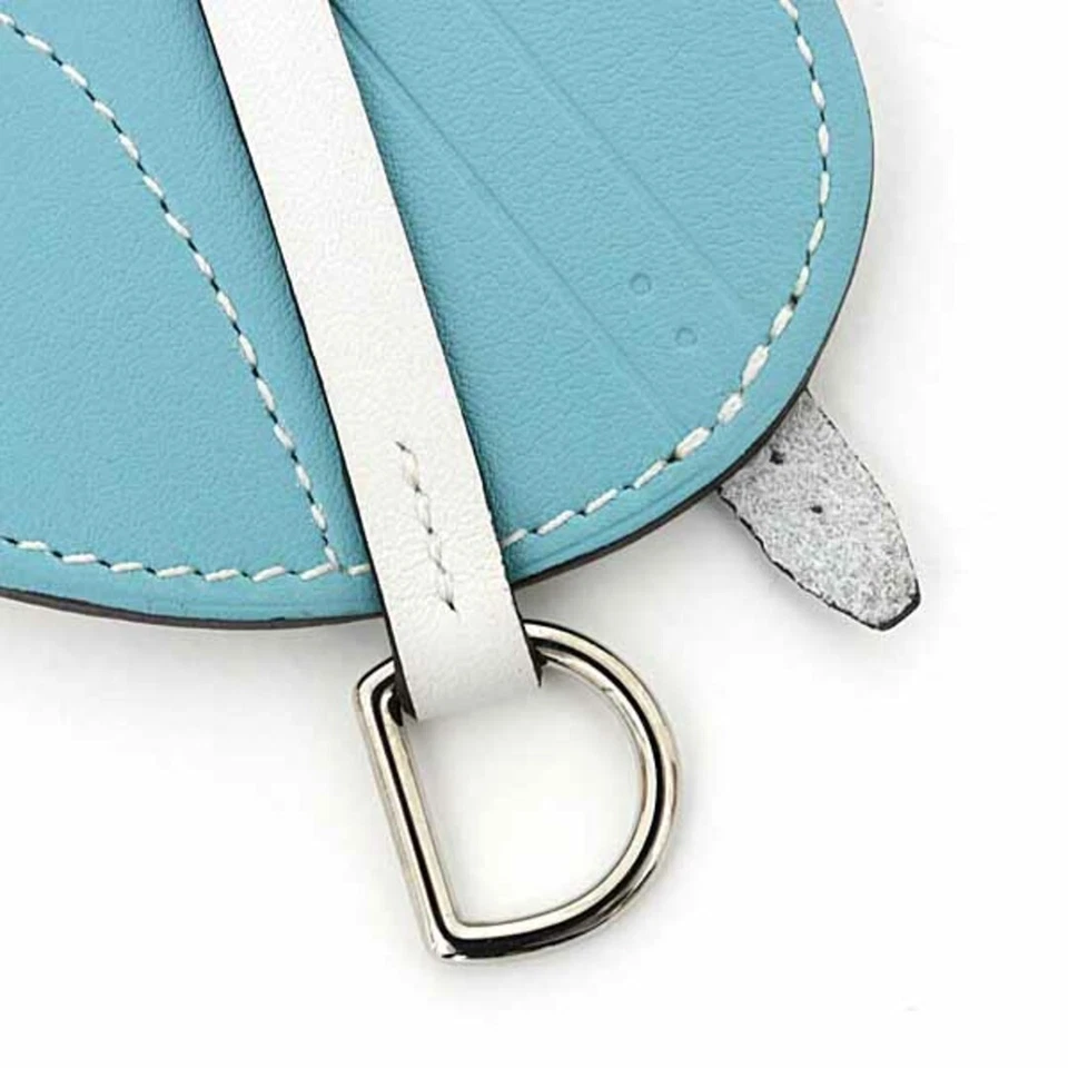 Hermes Paddock 水手包吊饰 马鞍 Vow Swift 蓝色 白色 双色 二手 KAZU-0 — 第 4/4 张图片