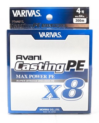 Varivas P.E Line New Avani Max Power Casting X8 300m P.E 4 64lb (8593)
