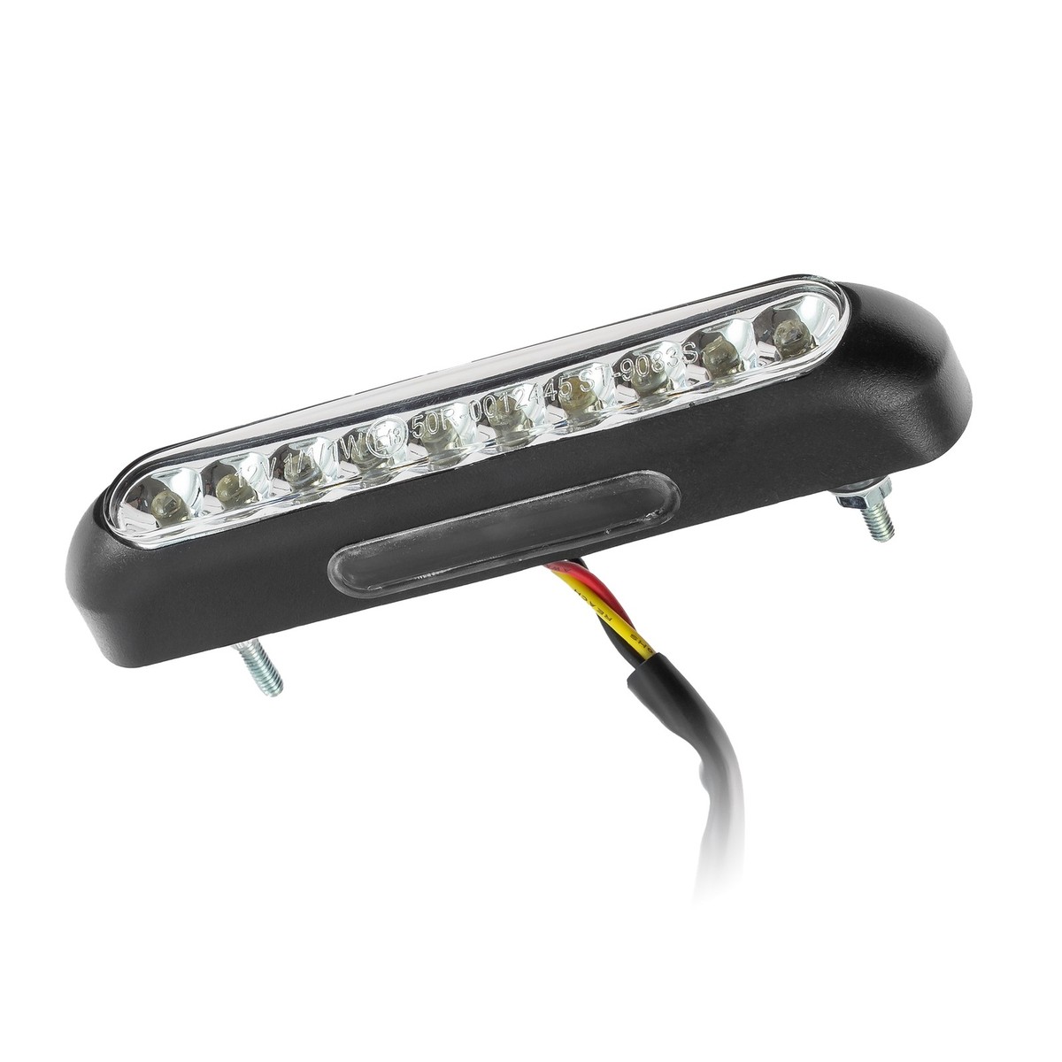 Motorrad Universal 12V LED TÜV ECE zugelassen Kennzeichenbeleuchtung LED ABS Quader Chrom