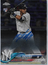 Miguel Andujar 2018 Topps Chrome Rookie Auto #RA-MA Rookie Card. rookie card picture
